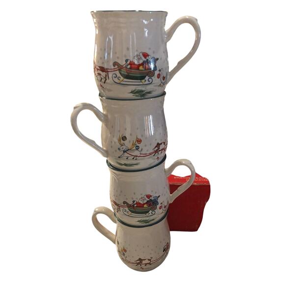 Vintage Christmas Mugs Country Christmas New made in Japan - Picture 10 of 12